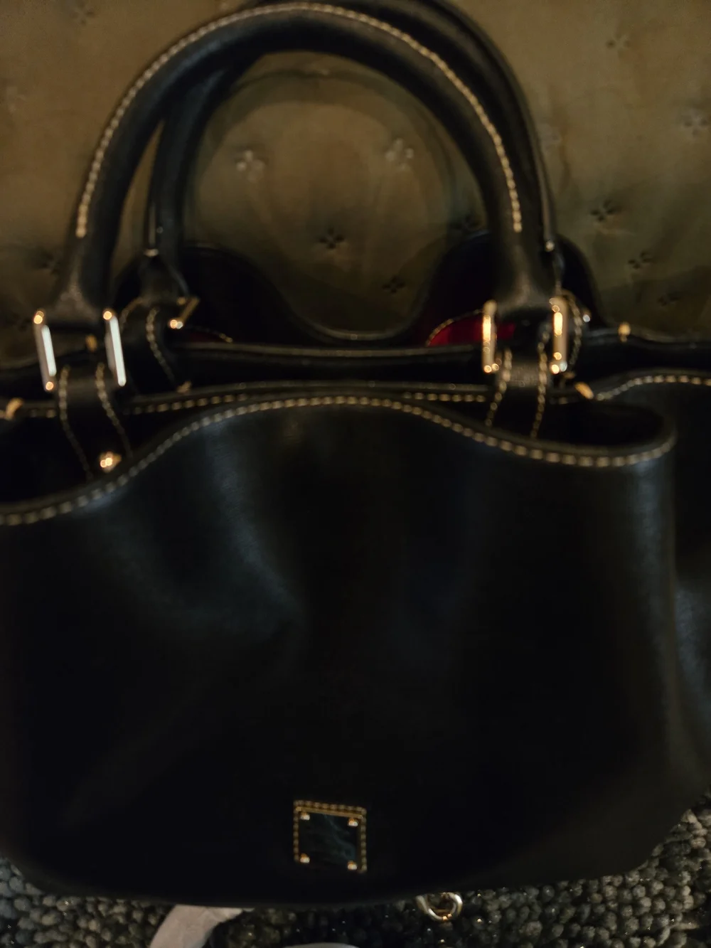 🌹Dooney & Bourke Large Brenna Women's Tote- Shoulder In Smooth Black Saffiano🐣